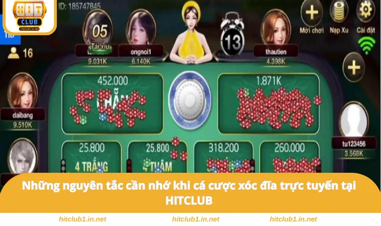 Những nguyên tắc cần nhớ khi cá cược xóc đĩa trực tuyến tại HITCLUB